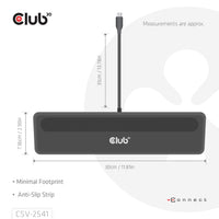 CLUB3D CSV-2541 laptop-dockingstation & portreplikator Andocken USB 3.2 Gen 1 (3.1 Gen 1) Type-C Schwarz