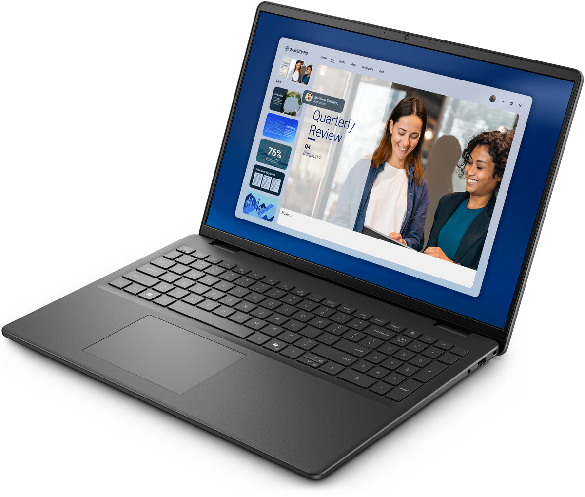 DELL DC16255 AMD Ryzen™ 5 220 Laptop 40,6 cm (16") WUXGA 16 GB DDR5-SDRAM 512 GB SSD Wi-Fi 6 (802.11ax) Windows 11 Home Schwarz