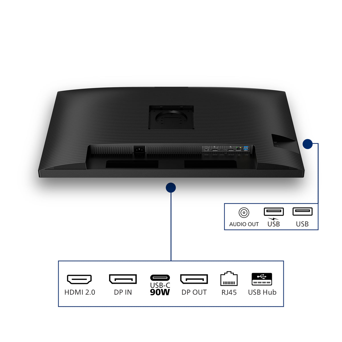 Philips 32B2U3601/00 Computerbildschirm 80 cm (31.5") 2560 x 1440 Pixel Quad HD LCD Schwarz