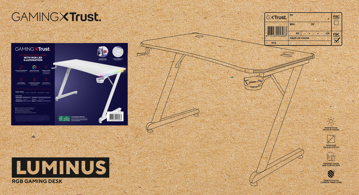 Trust GXT 709W LUMINUS Weiß