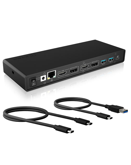 ICY BOX IB-DK2245AC, DisplayLink™, 2x DisplayPort™ oder 2x HDMI® Schnittstelle bis zu 4096x2160@60 Hz