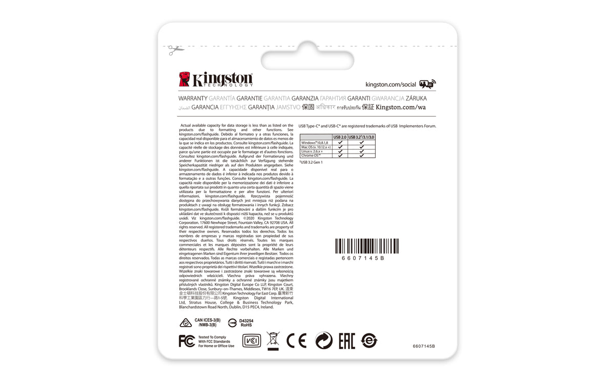Kingston Technology DataTraveler 256GB USB-C 3.2 Gen 1 70