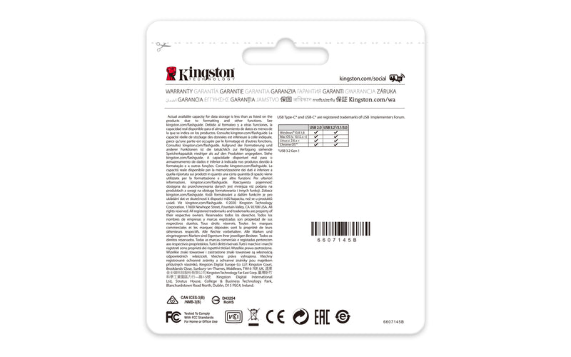 Kingston Technology DataTraveler 256GB USB-C 3.2 Gen 1 70