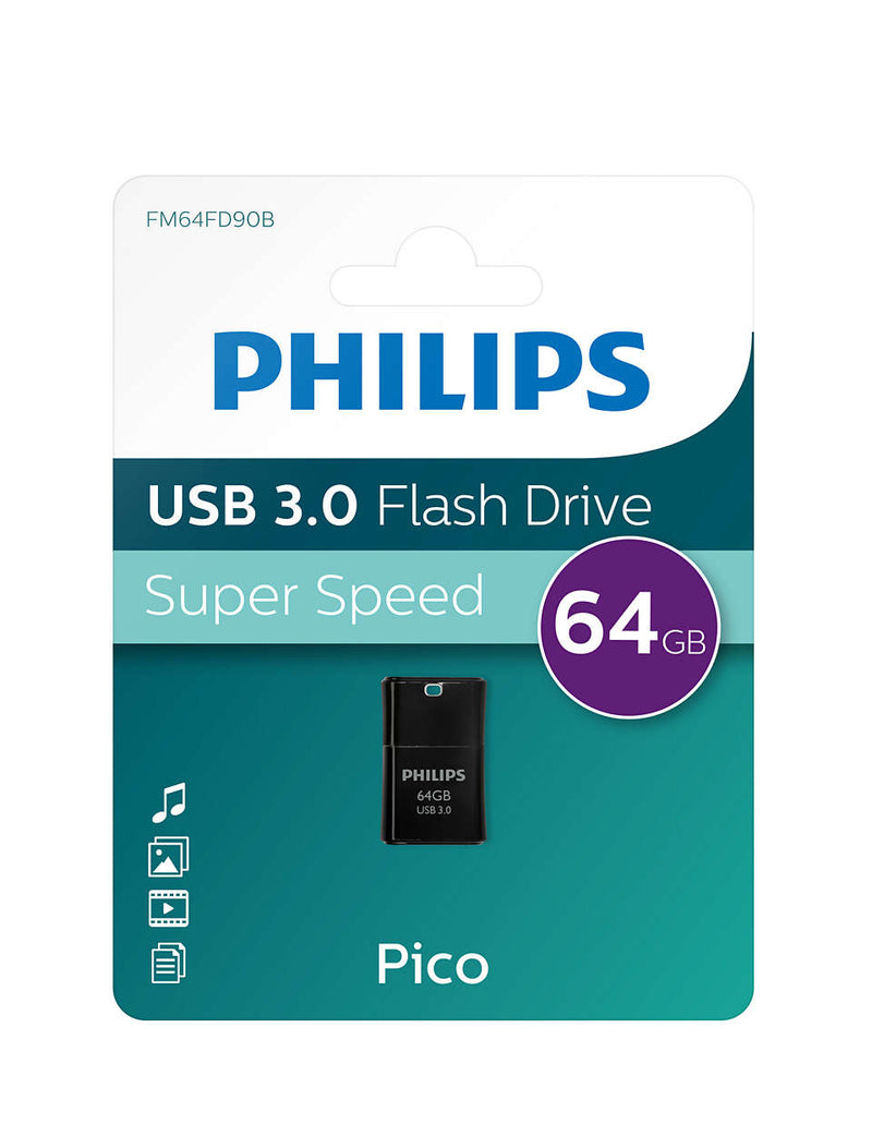 Philips Pico Edition 3.0 USB-Stick 64 GB USB Typ-A 3.2 Gen 1 (3.1 Gen 1) Schwarz