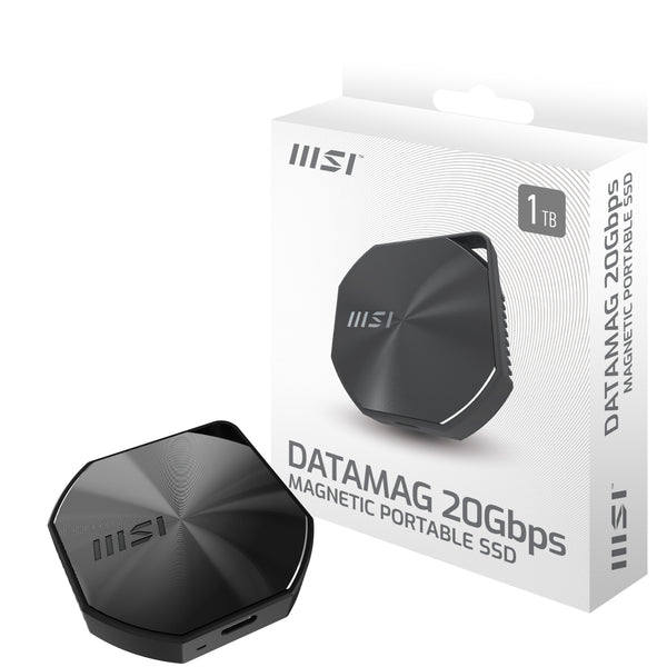 MSI DATAMAG 20 Gbit/s 1 To Disque SSD externe USB Type-C USB 3.2 Gen 2x2 Noir