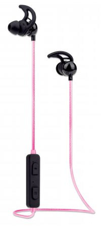 Manhattan Sound Science In-Ear Bluetooth-Sportheadset mit Leuchteffekt, Wasserfest, in-Ear-Design, omnidirektionales Mikrofon, integrierte Bedienelemente, integriertes, buntes LED-Licht