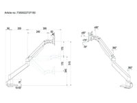 Multibrackets 7150 Flachbildschirm-Tischhalterung 81,3 cm (32") Tisch/Bank Weiß