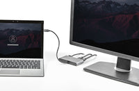 StarTech.com Dual-Monitor Thunderbolt Mini-Dock, 4K 60Hz HDMI, treiberloser Hub für Windows und Mac, Gigabit-Ethernet, 1x USB 5Gbps, 1x USB 2.0, 28cm Kabel