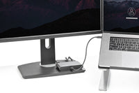 StarTech.com Dual-Monitor Thunderbolt Mini-Dock, 4K 60Hz HDMI, treiberloser Hub für Windows und Mac, Gigabit-Ethernet, 1x USB 5Gbps, 1x USB 2.0, 28cm Kabel