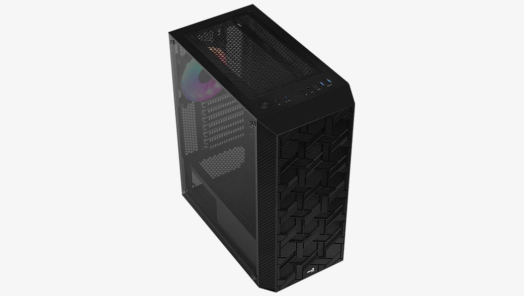 Aerocool Hive-G-BK-v3 Midi Tower Schwarz