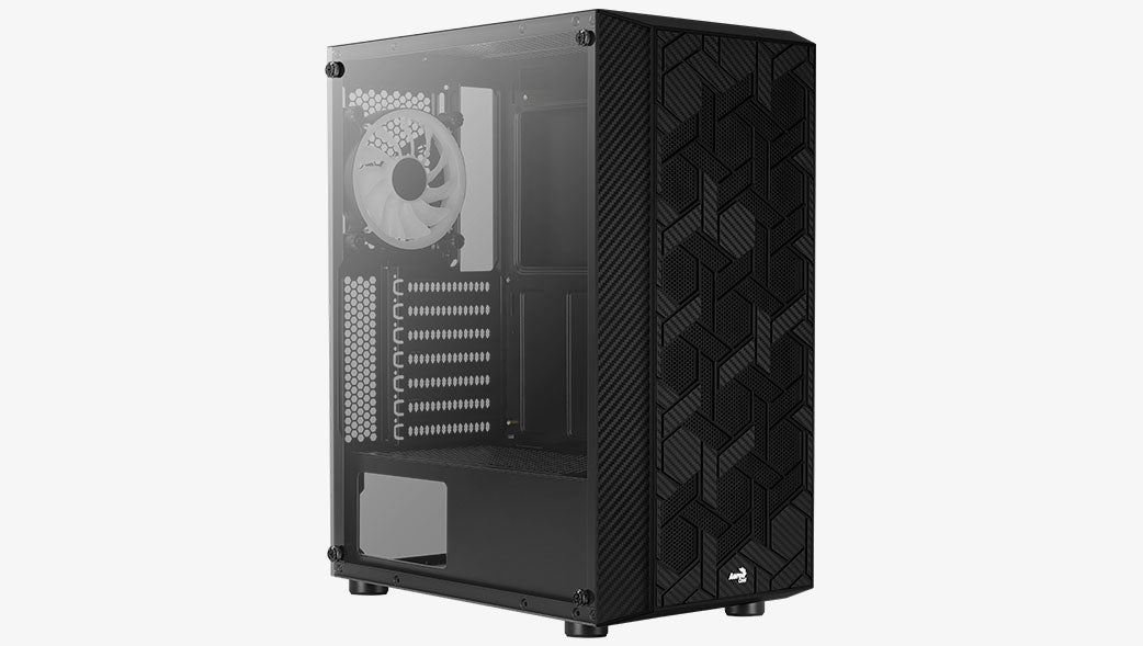 Aerocool Hive-G-BK-v3 Midi Tower Schwarz
