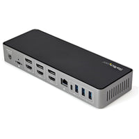 StarTech.com USB-C USB-A Dock - Hybrid Universal Triple Monitor Laptop Docking Station DisplayPort & HDMI 4K 60 Hz - 85W PD, 6x USB-Hub, GbE, Audio - USB 3.1 Gen 2 10 Gbit/s