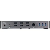 StarTech.com USB-C USB-A Dock - Hybrid Universal Triple Monitor Laptop Docking Station DisplayPort & HDMI 4K 60 Hz - 85W PD, 6x USB-Hub, GbE, Audio - USB 3.1 Gen 2 10 Gbit/s
