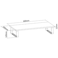 Techly ICA-MS 600TY Flachbildschirm-Tischhalterung Tisch/Bank Schwarz