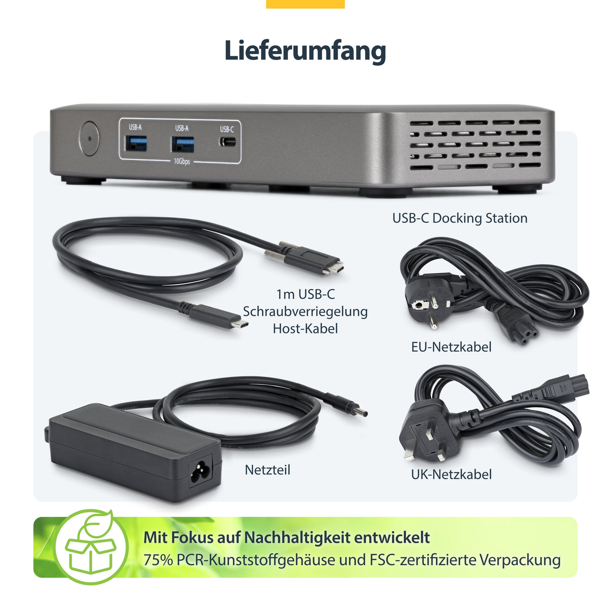 StarTech.com USB4 Dockingstation, treiberloser Dual 4K 144Hz für Mac und Windows, Universelles USB-C Dock mit DisplayPort, 100W PD und 2,5GbE