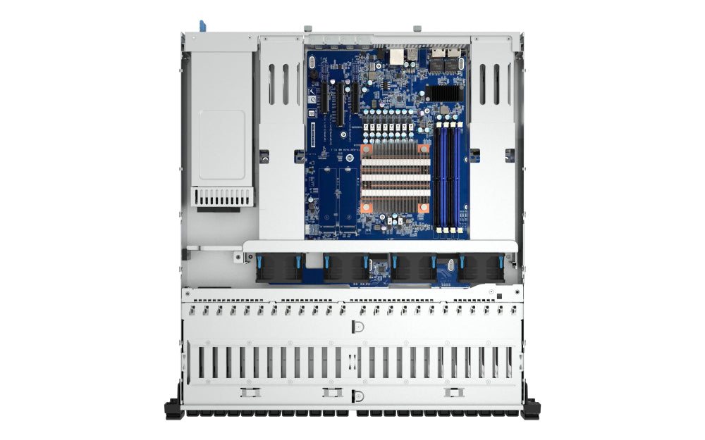 QNAP TS-H3077AFU-R5-32G NAS & Speicherserver Rack (2U) AMD Ryzen™ 5 32 GB DDR5 0 TB QuTS hero Schwarz, Metallisch