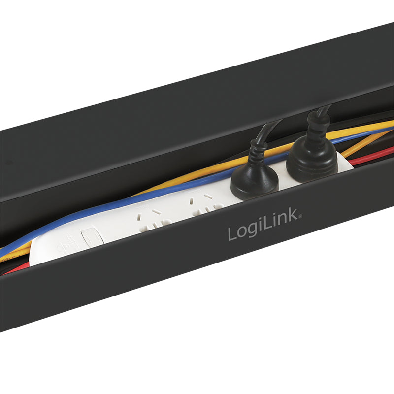 LogiLink KAB0070 Kabel-Organizer Tisch/Bank Kabelrinne Schwarz 1 Stück(e)