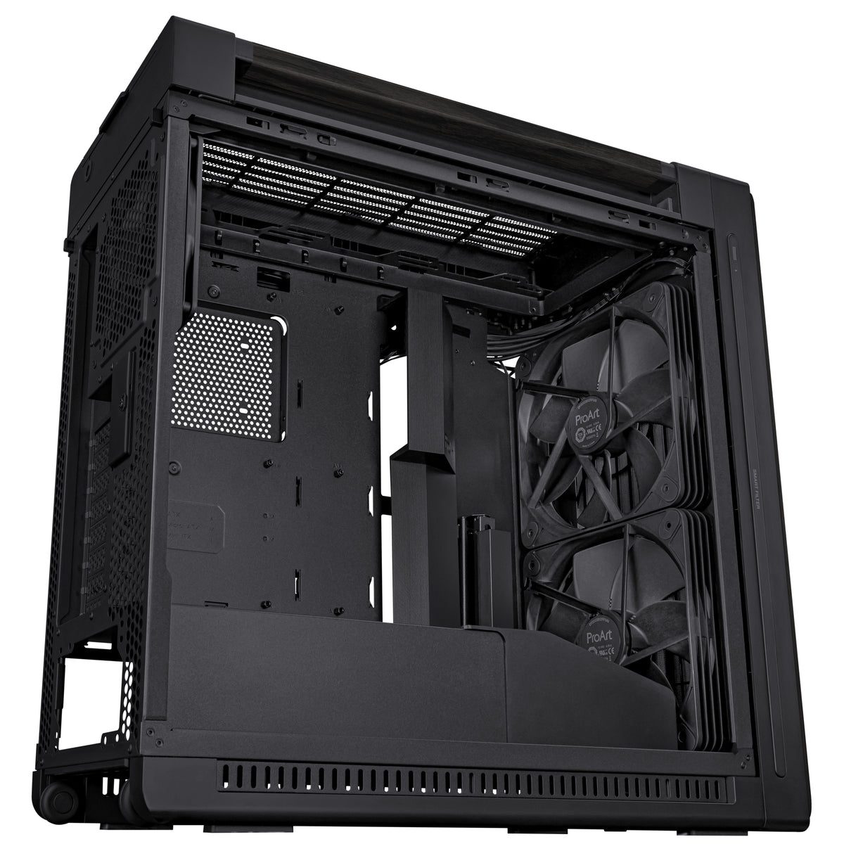 ASUS ProArt PA602 Wood Edition – Metal Panel Midi Tower Schwarz
