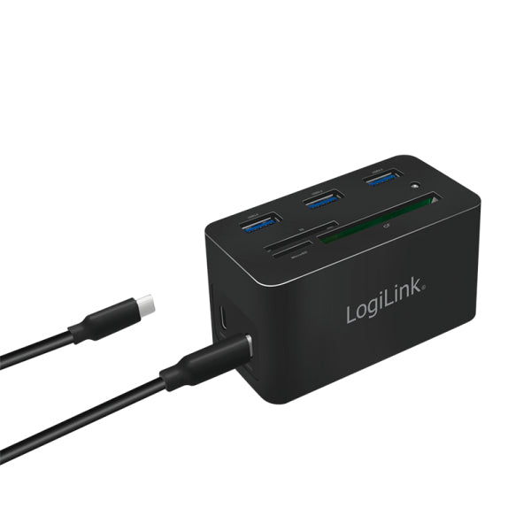 LogiLink UA0370 laptop-dockingstation & portreplikator Kabelgebunden USB 3.2 Gen 1 (3.1 Gen 1) Type-C Schwarz