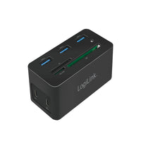 LogiLink UA0370 laptop-dockingstation & portreplikator Kabelgebunden USB 3.2 Gen 1 (3.1 Gen 1) Type-C Schwarz