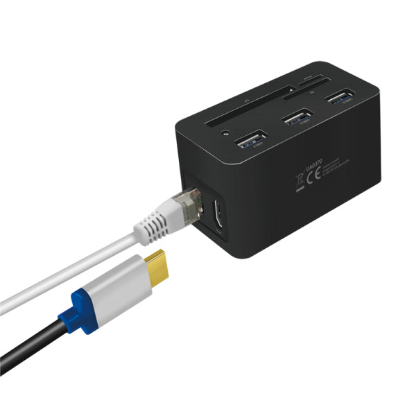 LogiLink UA0370 laptop-dockingstation & portreplikator Kabelgebunden USB 3.2 Gen 1 (3.1 Gen 1) Type-C Schwarz