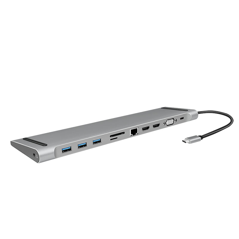 LogiLink UA0373 laptop-dockingstation & portreplikator Kabelgebunden USB 3.2 Gen 1 (3.1 Gen 1) Type-C Aluminium