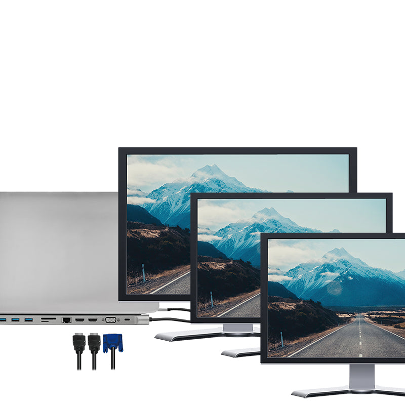 LogiLink UA0373 laptop-dockingstation & portreplikator Kabelgebunden USB 3.2 Gen 1 (3.1 Gen 1) Type-C Aluminium