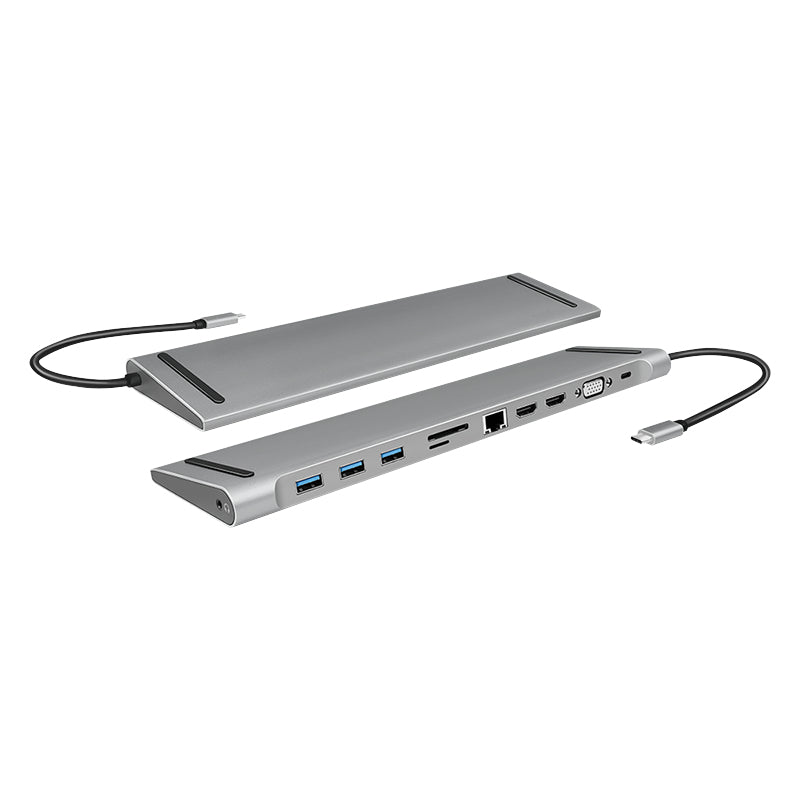LogiLink UA0373 laptop-dockingstation & portreplikator Kabelgebunden USB 3.2 Gen 1 (3.1 Gen 1) Type-C Aluminium