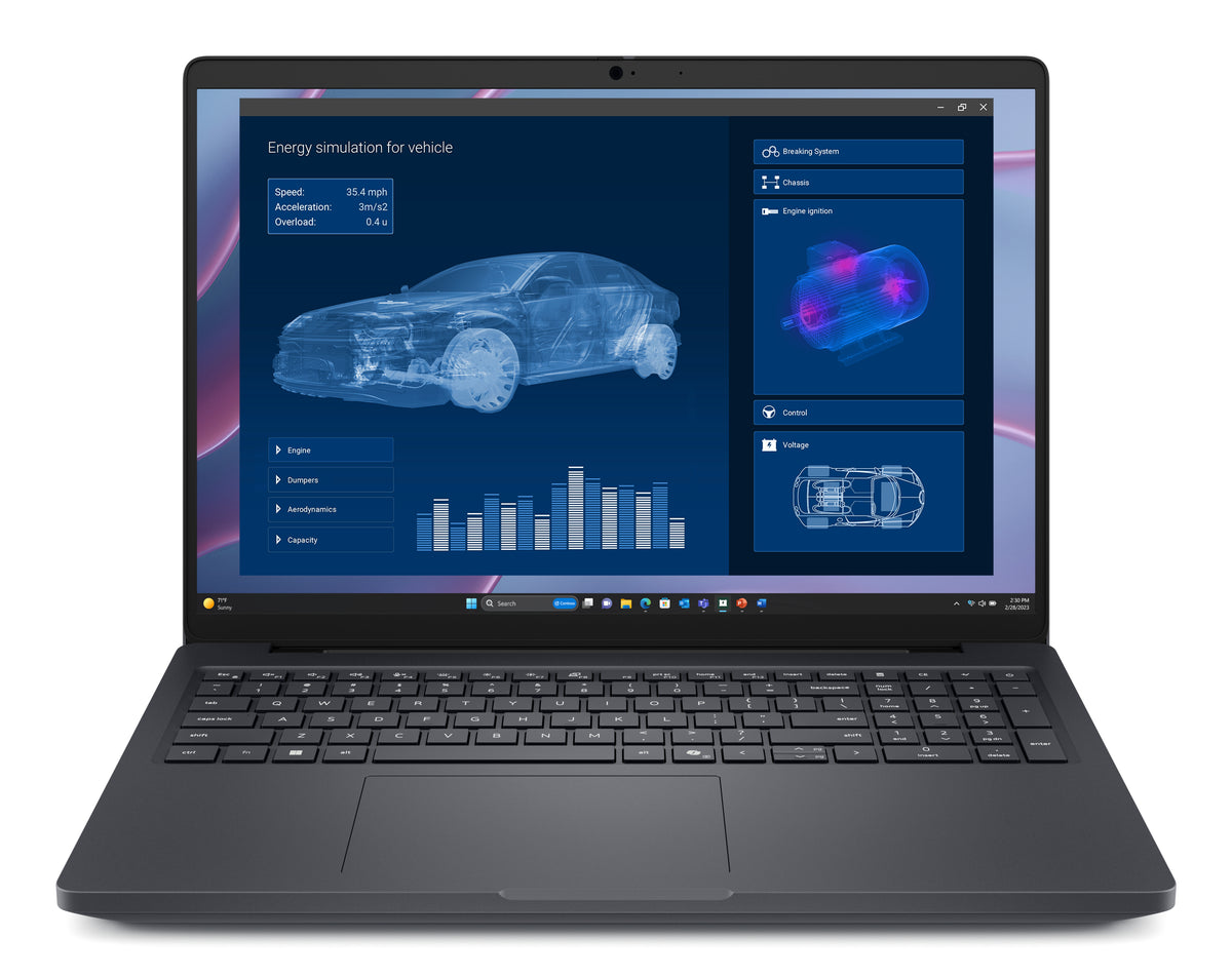 DELL Pro Max 16 MC16255 Copilot+ PC AMD Ryzen AI 7 PRO PRO 350 Mobiler Arbeitsplatz 40,6 cm (16") Full HD+ 32 GB LPDDR5x-SDRAM 512 GB SSD NVIDIA RTX PRO 500 Blackwell Wi-Fi 7 (802.11be) Windows 11 Pro Deutsch Schwarz