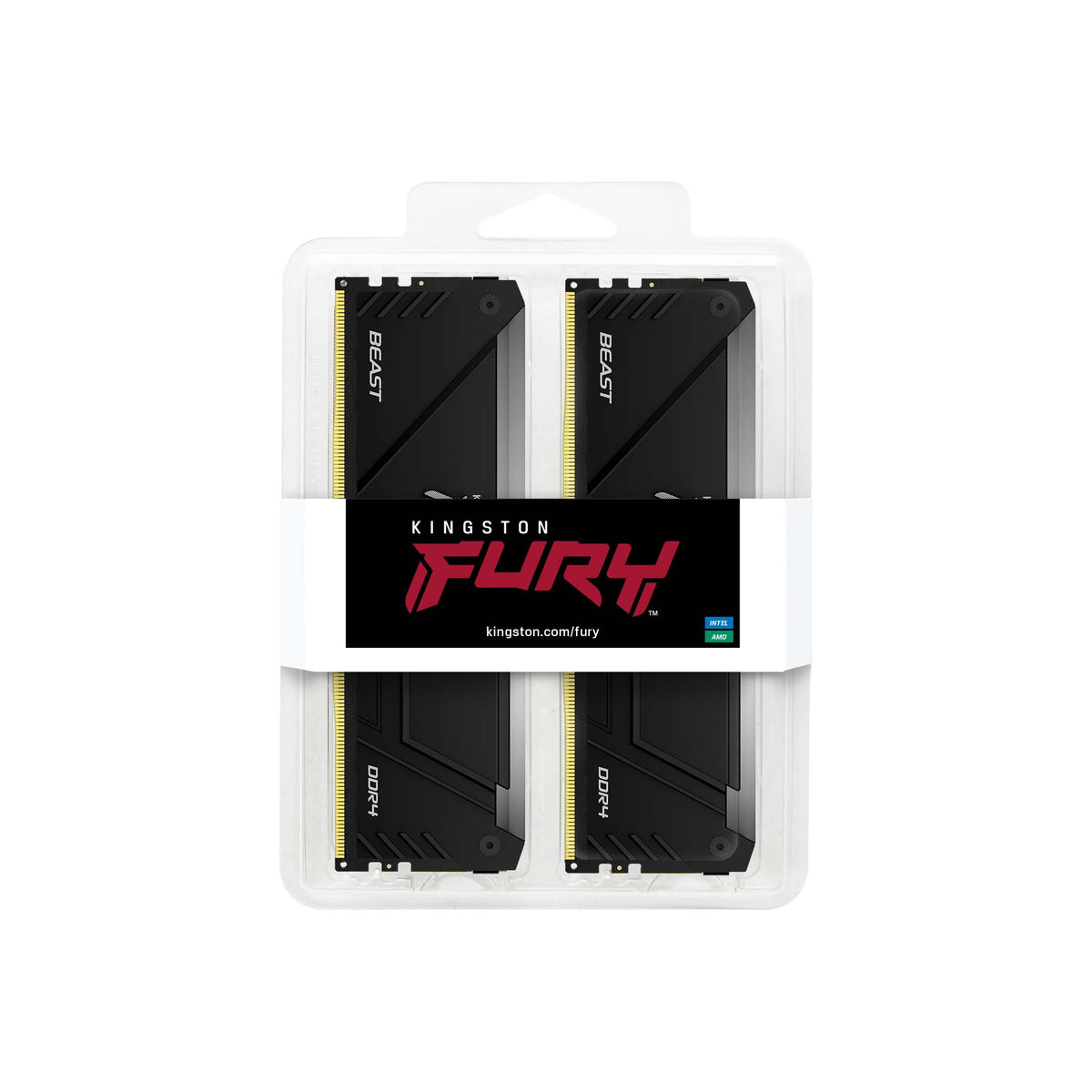 Kingston Technology FURY Beast 64GB 3200MT/s DDR4 CL16 DIMM (2er-Kit) RGB