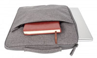 Manhattan Seattle Notebook Sleeve 15,6", Schutzhülle für Notebooks bis zu 15,6", Top Load, Premiumpolsterung, wasserfest, ein Innenfach, ein Frontfach, anthrazit
