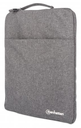 Manhattan Seattle Notebook Sleeve 15,6", Schutzhülle für Notebooks bis zu 15,6", Top Load, Premiumpolsterung, wasserfest, ein Innenfach, ein Frontfach, anthrazit