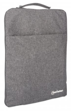 Manhattan Seattle Notebook Sleeve 15,6", Schutzhülle für Notebooks bis zu 15,6", Top Load, Premiumpolsterung, wasserfest, ein Innenfach, ein Frontfach, anthrazit