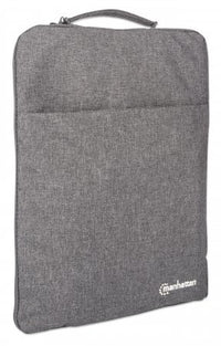 Manhattan Seattle Notebook Sleeve 15,6", Schutzhülle für Notebooks bis zu 15,6", Top Load, Premiumpolsterung, wasserfest, ein Innenfach, ein Frontfach, anthrazit