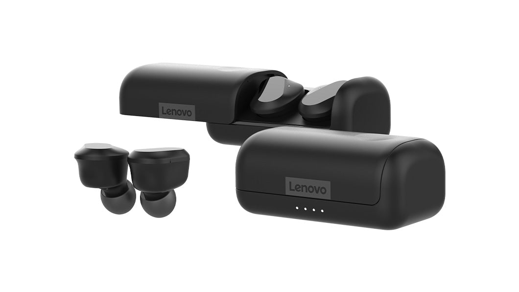 Lenovo ZA800000WW Kopfhörer & Headset True Wireless Stereo (TWS) im Ohr Anrufe/Musik USB Typ-C Bluetooth Schwarz
