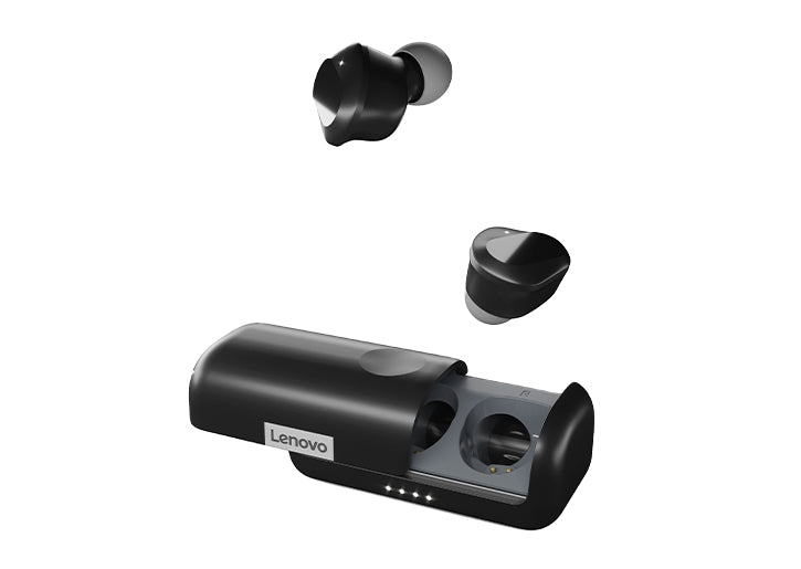 Lenovo ZA800000WW Kopfhörer & Headset True Wireless Stereo (TWS) im Ohr Anrufe/Musik USB Typ-C Bluetooth Schwarz