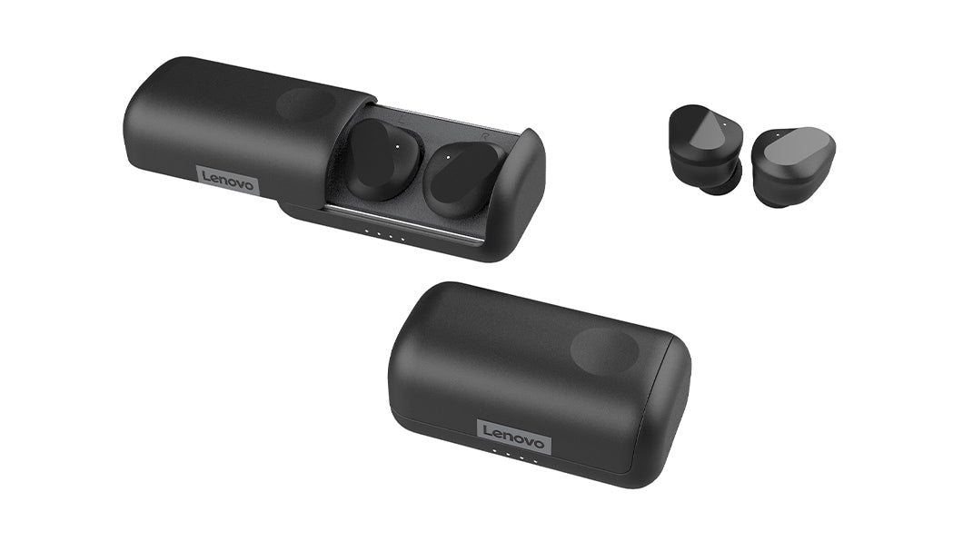 Lenovo ZA800000WW Kopfhörer & Headset True Wireless Stereo (TWS) im Ohr Anrufe/Musik USB Typ-C Bluetooth Schwarz