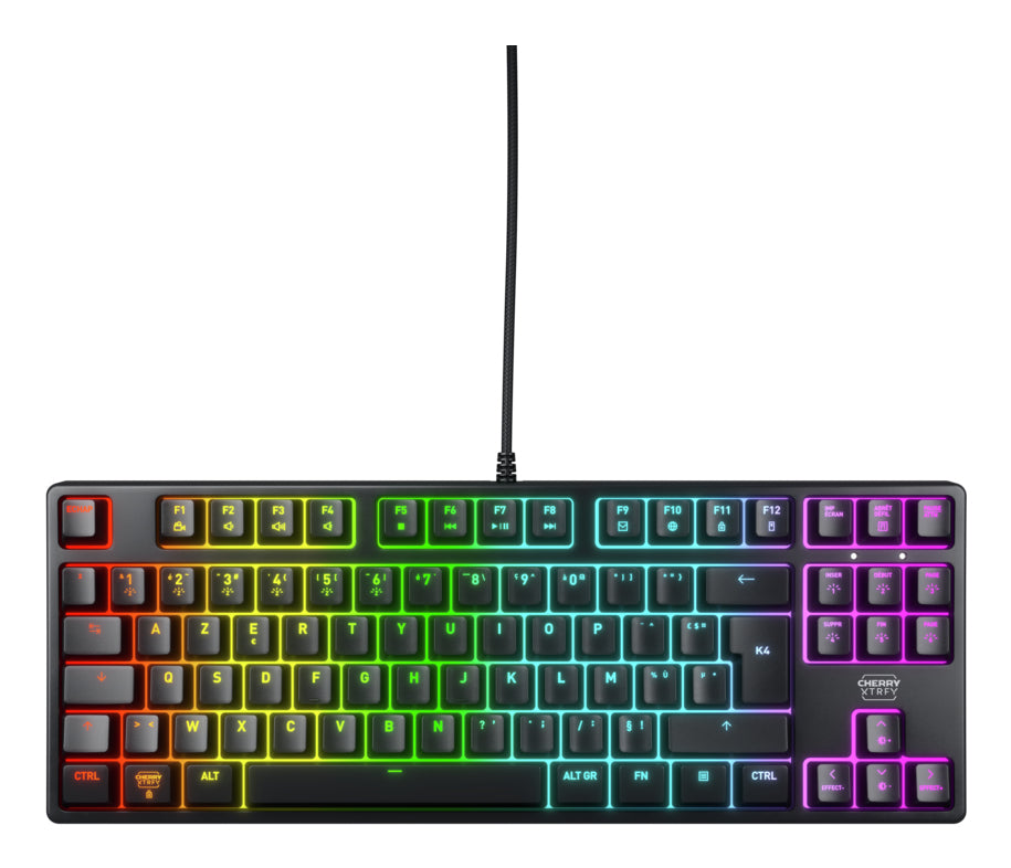 CHERRY K4V2 TKL Tastatur Gaming USB AZERTY Französisch Schwarz