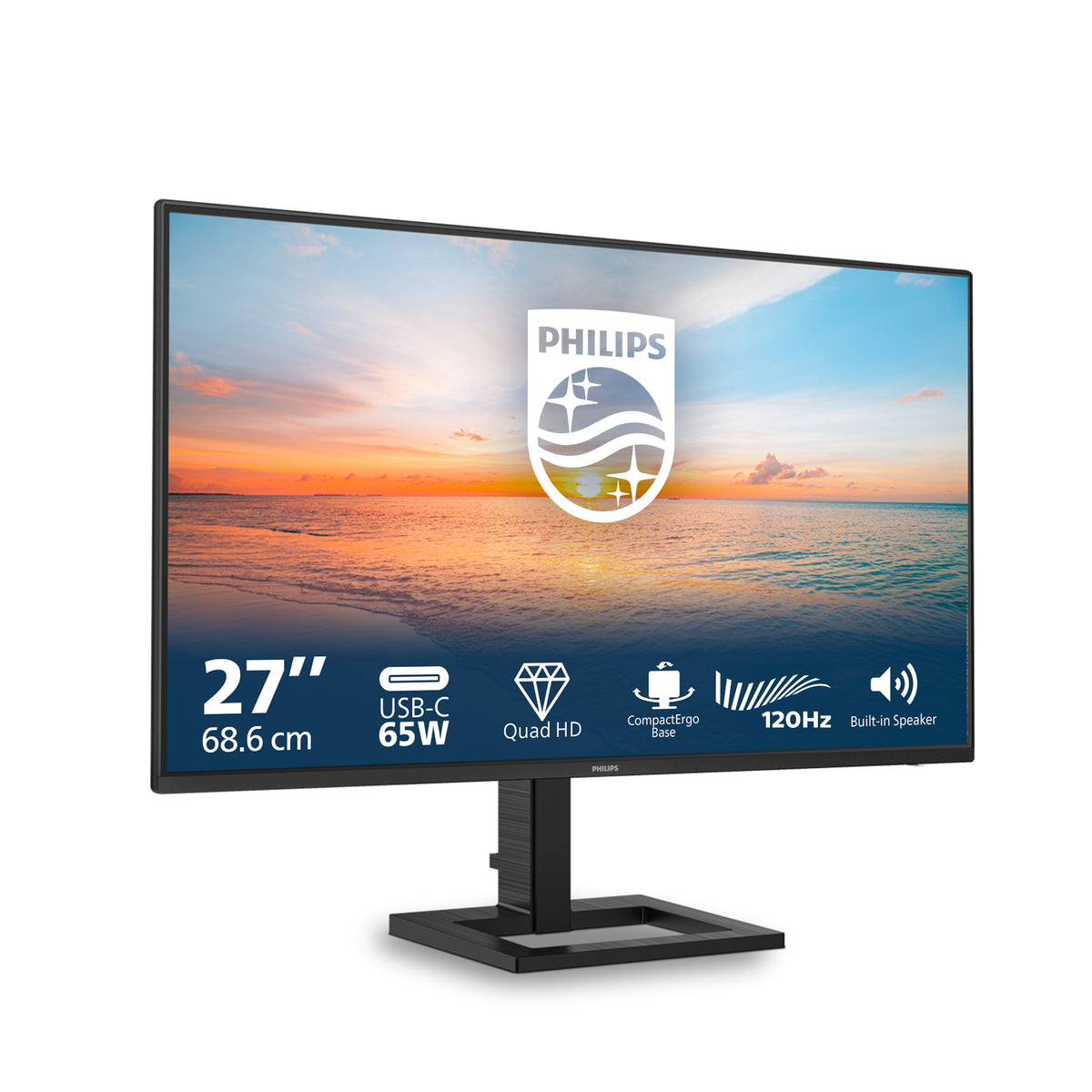 Philips 1000 series 27E1N1600AE/00 Computerbildschirm 68,6 cm (27") 2560 x 1440 Pixel Quad HD LCD Schwarz