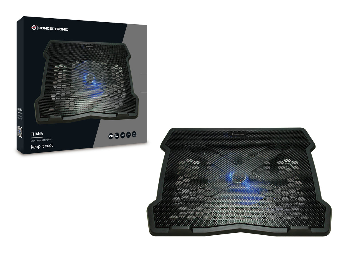 Conceptronic THANA05B Llaptop-Kühlpad 39,6 cm (15.6") Schwarz
