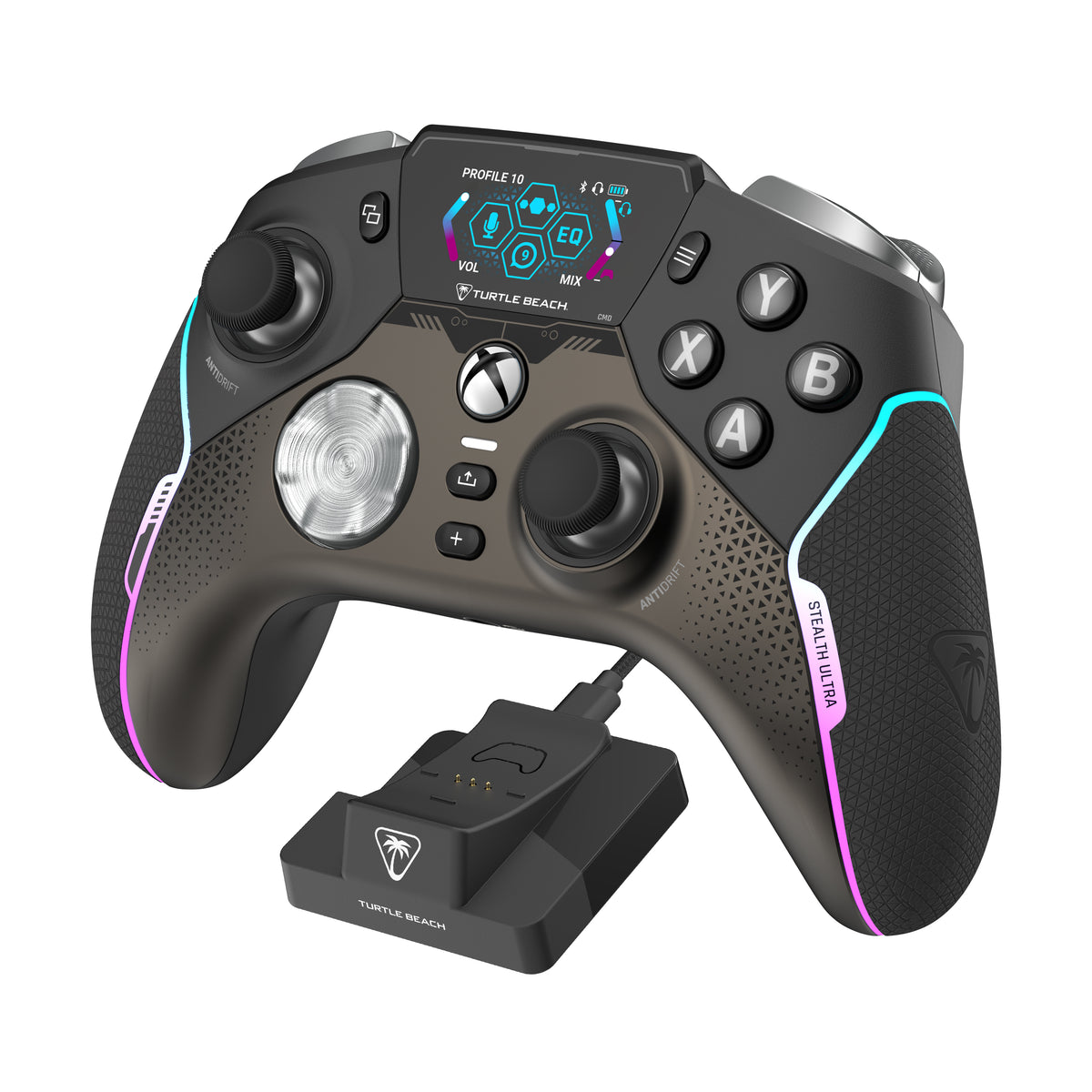 Turtle Beach Stealth Ultra Wireless Gaming-Controller mit Schnellladedock, Anpassbare Trigger-Stop und Befehlsanzeige für Xbox Series X,S, Xbox One und PC , Offiziell lizenziert für Xbox