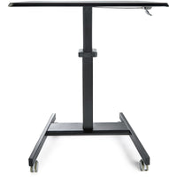 StarTech.com Höhenverstellbarer Schreibtisch - Sit Stand Workstation -Ergonomischer Stehpult mit Rollen - Computertisch mit verriegelbarem One-Touch-Lift für Lehrer/Schüler