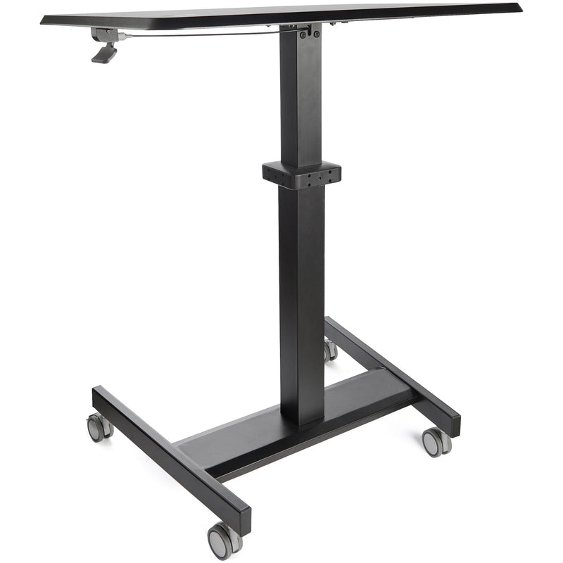 StarTech.com Höhenverstellbarer Schreibtisch - Sit Stand Workstation -Ergonomischer Stehpult mit Rollen - Computertisch mit verriegelbarem One-Touch-Lift für Lehrer/Schüler
