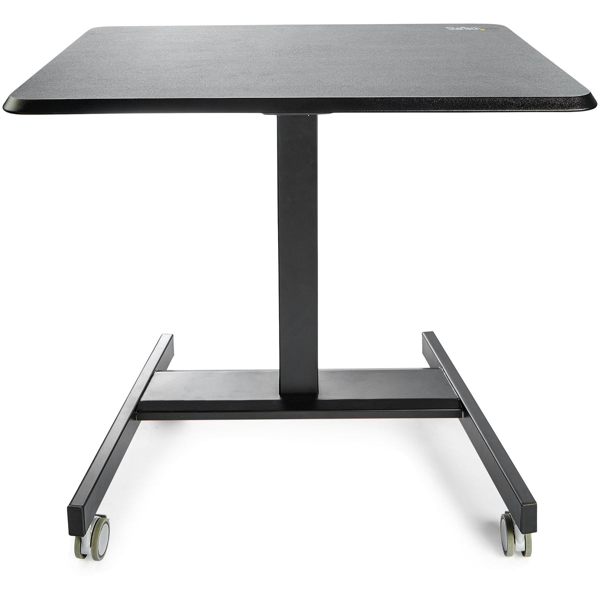 StarTech.com Höhenverstellbarer Schreibtisch - Sit Stand Workstation -Ergonomischer Stehpult mit Rollen - Computertisch mit verriegelbarem One-Touch-Lift für Lehrer/Schüler