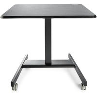 StarTech.com Höhenverstellbarer Schreibtisch - Sit Stand Workstation -Ergonomischer Stehpult mit Rollen - Computertisch mit verriegelbarem One-Touch-Lift für Lehrer/Schüler