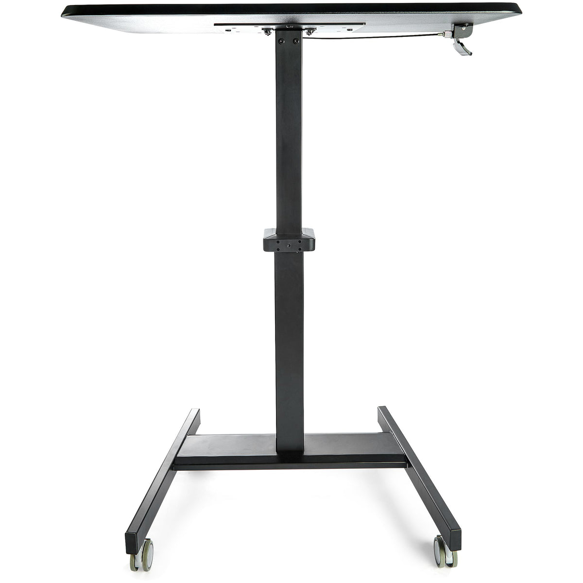 StarTech.com Höhenverstellbarer Schreibtisch - Sit Stand Workstation -Ergonomischer Stehpult mit Rollen - Computertisch mit verriegelbarem One-Touch-Lift für Lehrer/Schüler