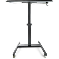 StarTech.com Höhenverstellbarer Schreibtisch - Sit Stand Workstation -Ergonomischer Stehpult mit Rollen - Computertisch mit verriegelbarem One-Touch-Lift für Lehrer/Schüler