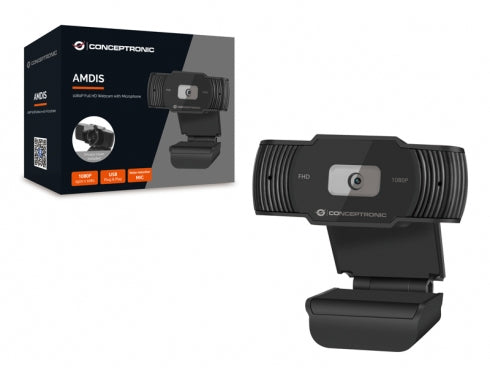 Conceptronic AMDIS 1080P FullHD Webcam mit Mikrofon
