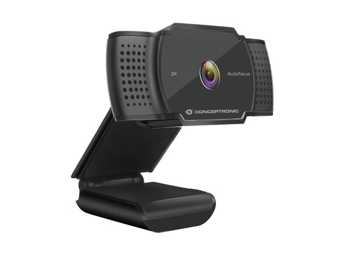 Conceptronic AMDIS 2K-Super-HD-Autofokus-Webcam mit Mikrofon