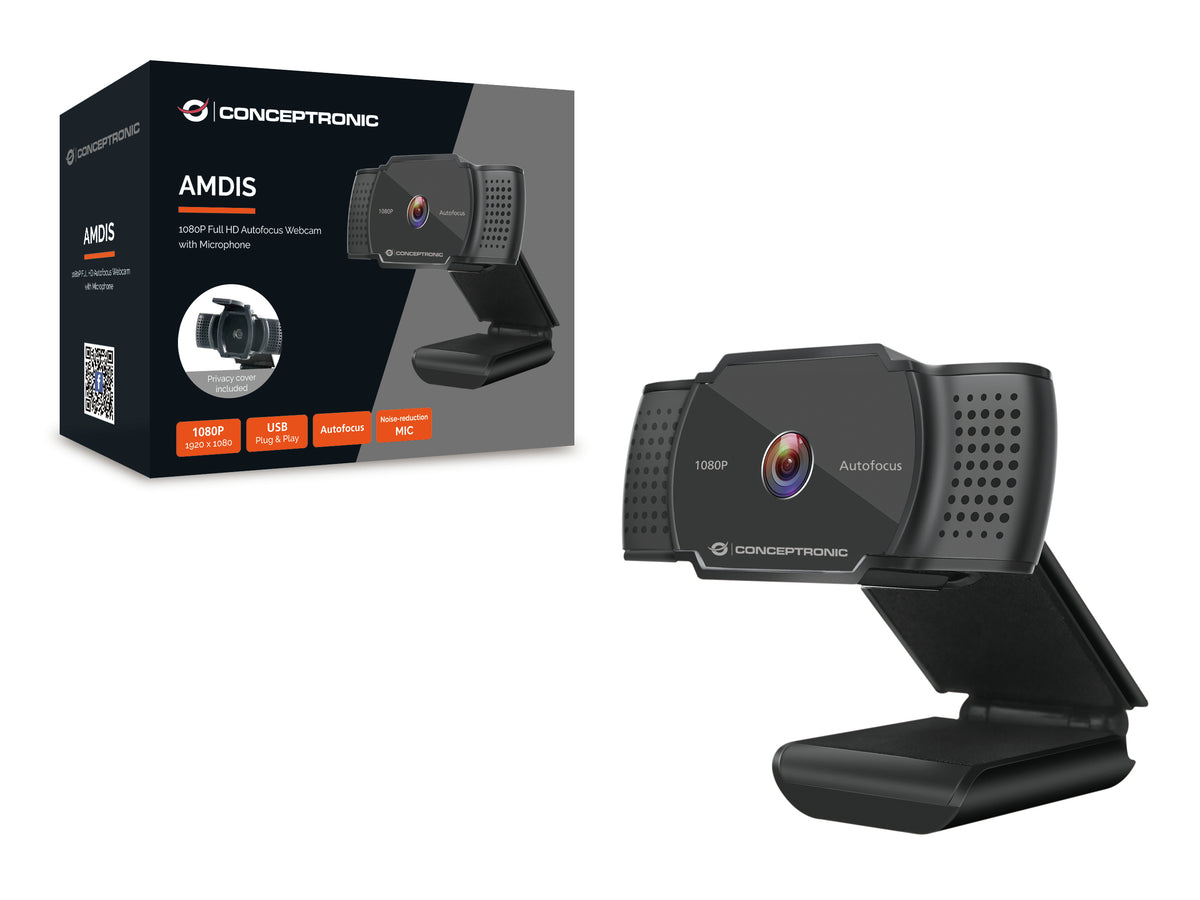 Conceptronic AMDIS06B Webcam 1920 x 1080 Pixel USB 2.0 Schwarz
